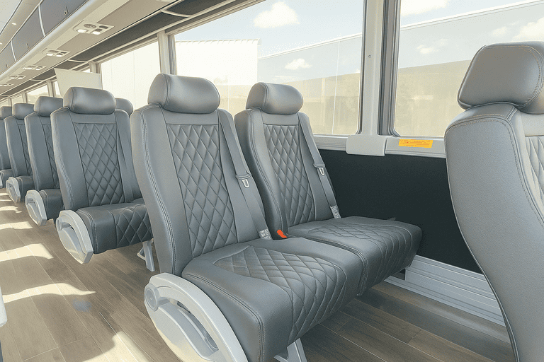 interior of Charter Bus Rental St. George charter bus